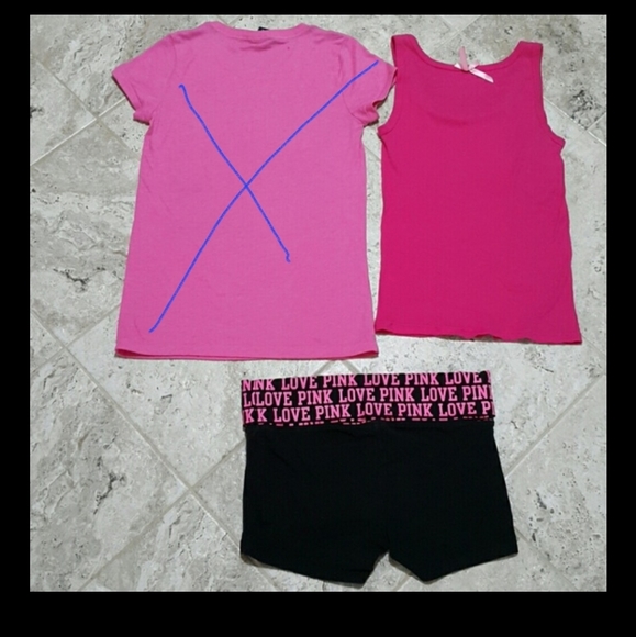 Bundle PINK/VICTORIA SECRETS Tank Top & Short Size M - Picture 5 of 5